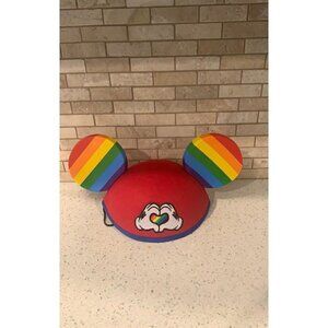 Disney Parks - LBGT Days Pride Heart Mickey Mouse Rainbow Ears Hat Adult Size b2